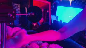 Sissy White Boi Cums Hands Free from Big Black Cock.