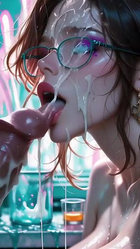 Big tits scientist AI babe gets pounded in a chaotic lab   Clip 2