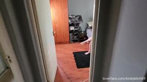 Street whore and myself getting fucked in the ass, I get the cum and swallow it, she got none, POV