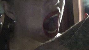 Strong biting of fingers and hands a