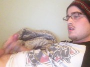 Did Not Mean To Cum on My Face! Lol. Accidental Self Facial, Powerful Cum!