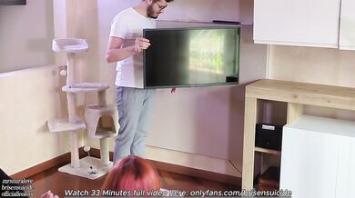 We squirted on the TV… and “fixed” the repairman