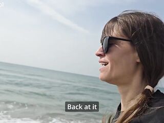 Perspired Beach Run with Outdoor Pee Turns into Foot Licking and Biggest Cum Shower