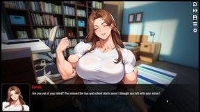 futanari muscle growth world [ femboy hentai game ] ep.1 small dick femboy dominated by muscular woman thug !
