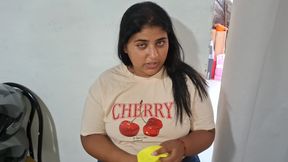Big Booty Maid Cleans a Clients House