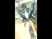 Rubber GIMP bound & machine fucked