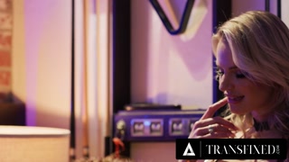 TRANSFIXED - Trans Janie Blade Fucks Stacked Rachael Cavalli On The Pool Table During A Strip Game