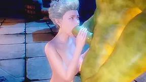 Muscular Orc Claims Elven Queen in Fiery Forest Rendezvous