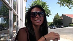 cassandra cruz wraps her latina lips around a huge cock and gets a facial too
