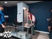 TWINKPOP - Airport Security Dom King Frees Foxy Alex From His Cock Cage And Licks His Delicious Ass
