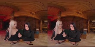 Teen Hotties Clara Mia and Nikki Hill Share You In A Threesome VR Porn