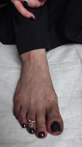 Possessed Nun Dirty Feet Self worship