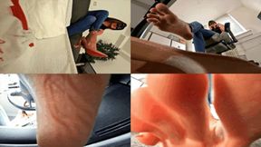Sending your giantess a pair shoes - with you inside! (small version)
