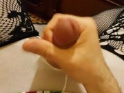 Cute Femboy Teen Cumshot on Webcam at home Hand. Game Big Cock.