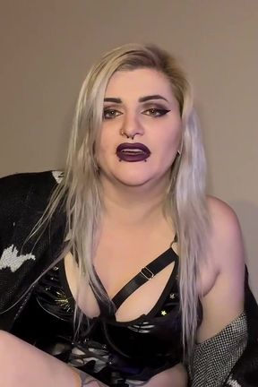 Teaser Hairy Goth Step-mom Dominates and Pegs You