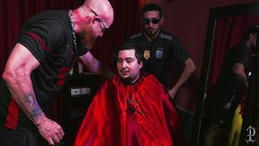 cliente nao gostou do corte e se recusou a pagar o barbeiro e teve que pagar com o cu (dobradinha profanus barbearia ep6 & ep5 completos)