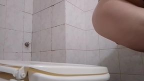 Latina teen gets destroyed in the bathroom as she gushes all over her big ass