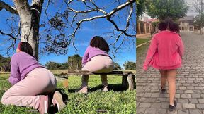 public farts compilation in the streets, hiking and camping risky and ass flashing