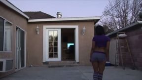 Fine black bitch getting plowed