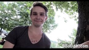 Pretty flower guy is getting a lusty anal doggystyle sex