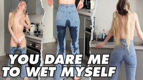 You Dare Me To Wet Myself JEANS WETTING JOI - 4K