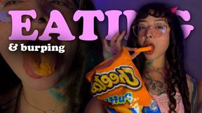 Gantess lets you see his chewed food and burps.