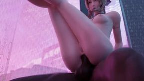 Aerith Crossed Leg Reverse Cowgirl Anal Ride