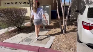 She loves to tease me out shopping upskirt public view