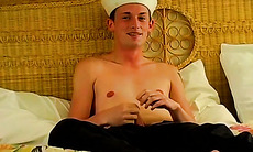 Three young cock lovers sucking and masturbating together