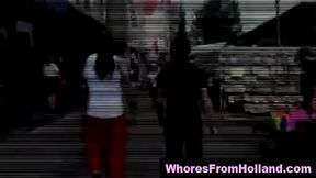 Amateur arrives in Amsterdam for real red light sex