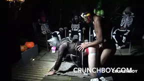 FUCKED BAREBACK FOR the halloween ceremeony with submission