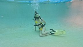 Stuck to the Pool Drain Under the Pool Cover with Nathalia 1080p