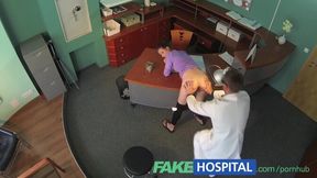 Amateur nurse gets fucked in a fake hospital by a sexy doctor from the