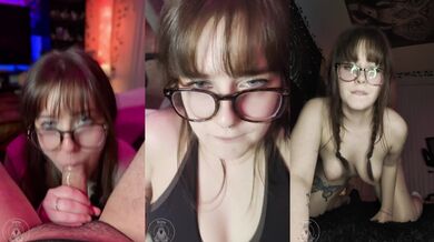 Her blue eyes burning as she rides you raw later alone POV blowjob