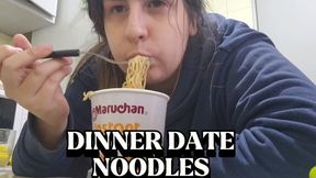 Virtual Date Noodle Chewing POV – Watch Me Eat Pasta Close Up, Slurping Sounds, Mouthplay, Messy Eating, Intimate Dinner Time