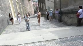 ”Public nudity in an old European city”