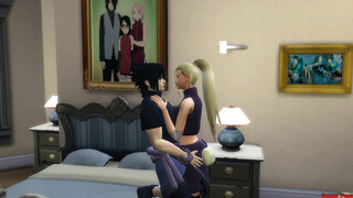 Sakura Finds her friend Ino with her Husband Sasuke Marriage Room Naruto Porn