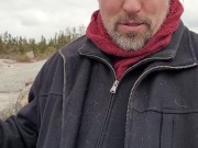 A quick strip after hiking in the woods. 6 degrees is pretty cold.