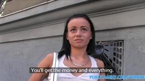 ”Cash for Small Titties Brunette”