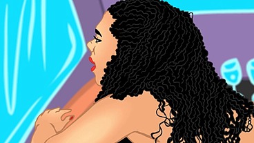 Bang bus animated parody King nasir's BBC vs Big booty Puerto Rican Queen Roguexxx