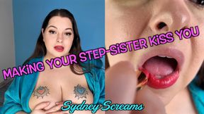 Making Your Step-Sister Kiss You - POV Step-Brother Insists that Sydney Screams Kiss Him if She Wants Him to Leave Her Alone