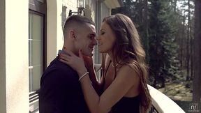 Full natural juggy babe Tina Kay is sucking a dick before a passionate sex