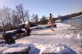 2 Men Skinny Dip on a Beach