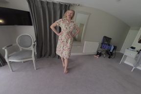 German Blonde Catches Landlord Jerking off