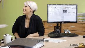 LOAN4K. Buxom Hottie Got Off While Asking For A Loan For Her Business