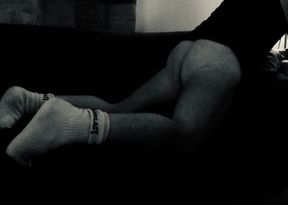 Trans man humping sofa.  Cums!