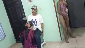 My stepsister fucks my boyfriend while I make him believe that I don&#039;t notice and masturbate with my dildo