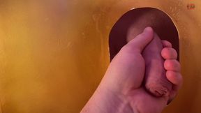 Young straight guy with a big cock at the gloryhole