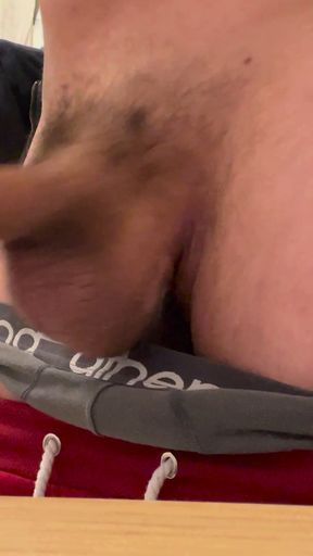 Cock Out of My Briefs and Cum on My Desk