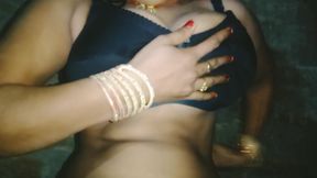 Indian Village Wife Hard Boobs Pressing and Masturbation